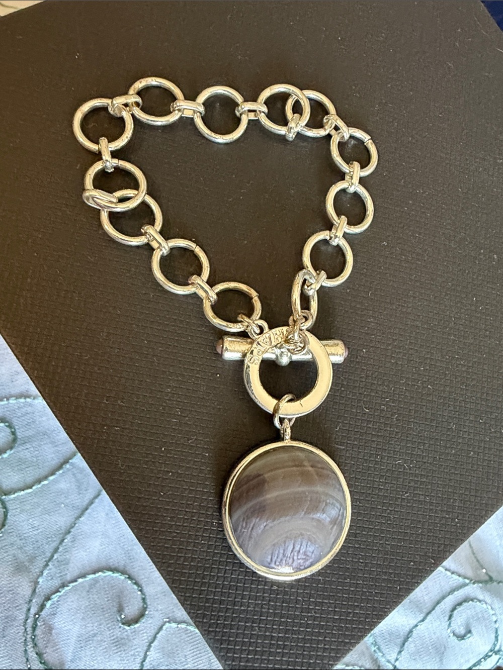 Ralph Lauren Chaps Silver-Tone Bracelet Pendant